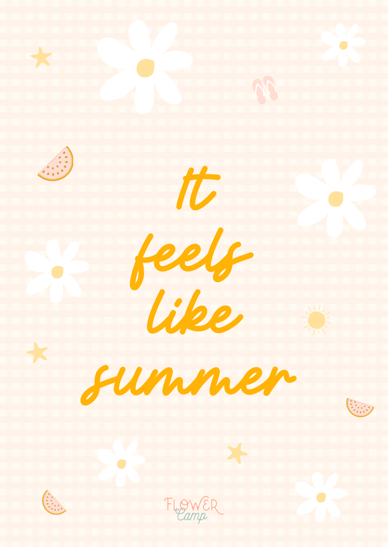 Carte postale flower camp 2025